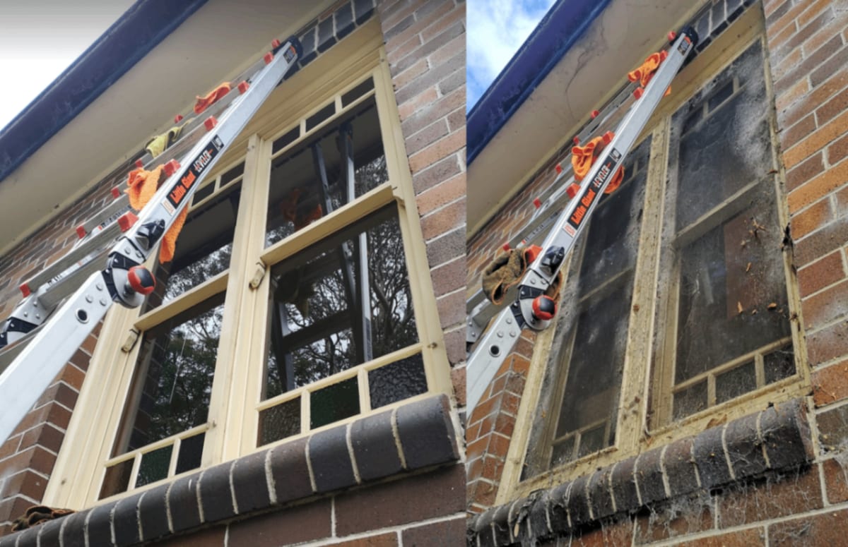 Residential window cleaning before and after — Wash My Windows Sydney