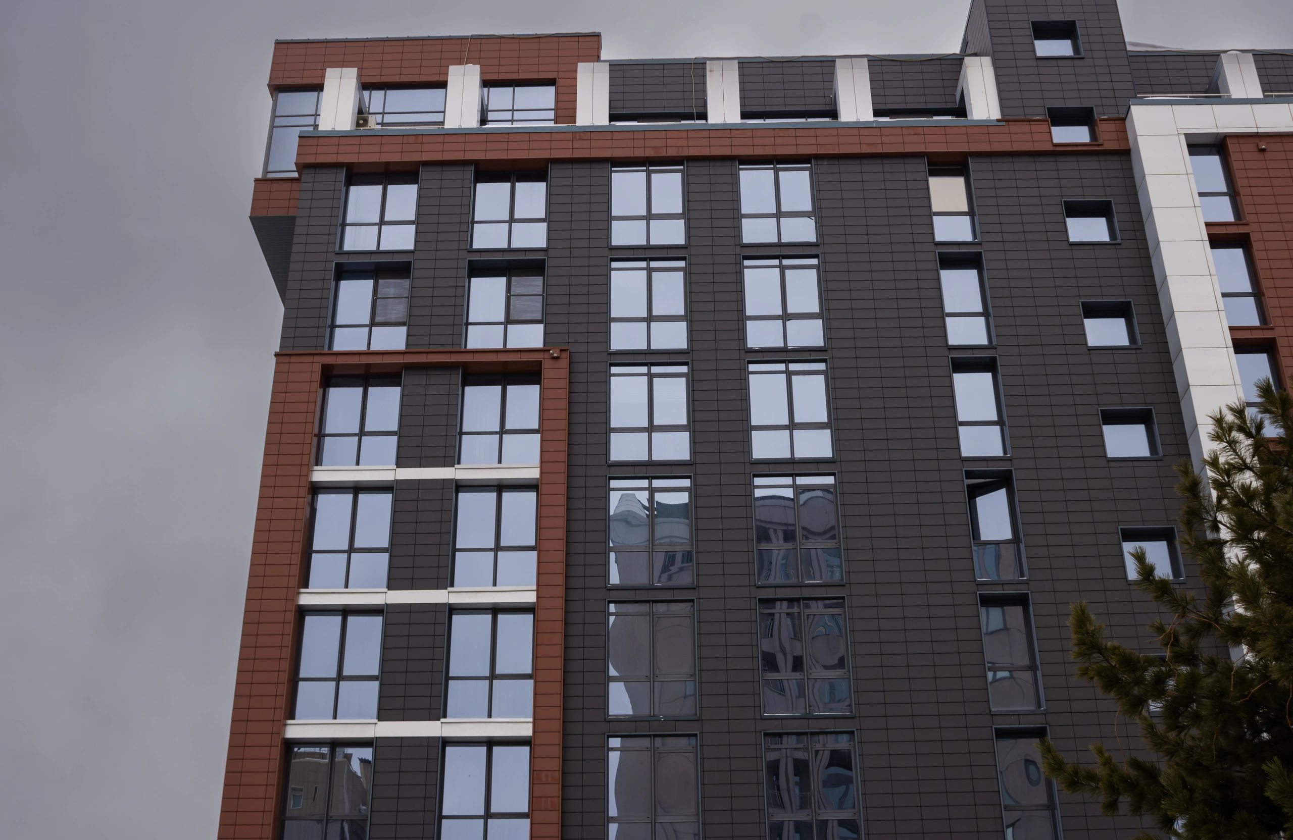 Modern strata apartment building exterior